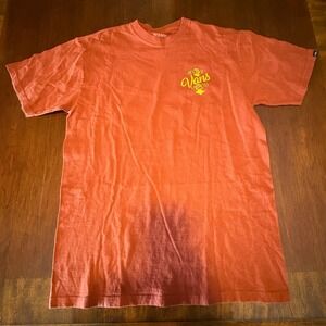 Vans Off The Wall T Shirt Orange Sixty Six Logo Skate Tee Medium